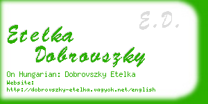 etelka dobrovszky business card